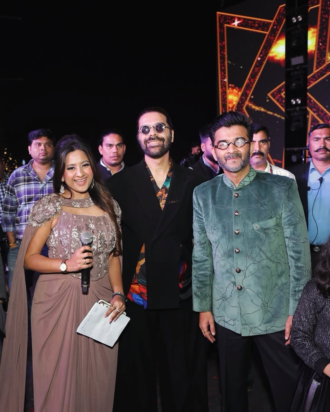 Nikita Rajput hosting a live concert with celebrity guests