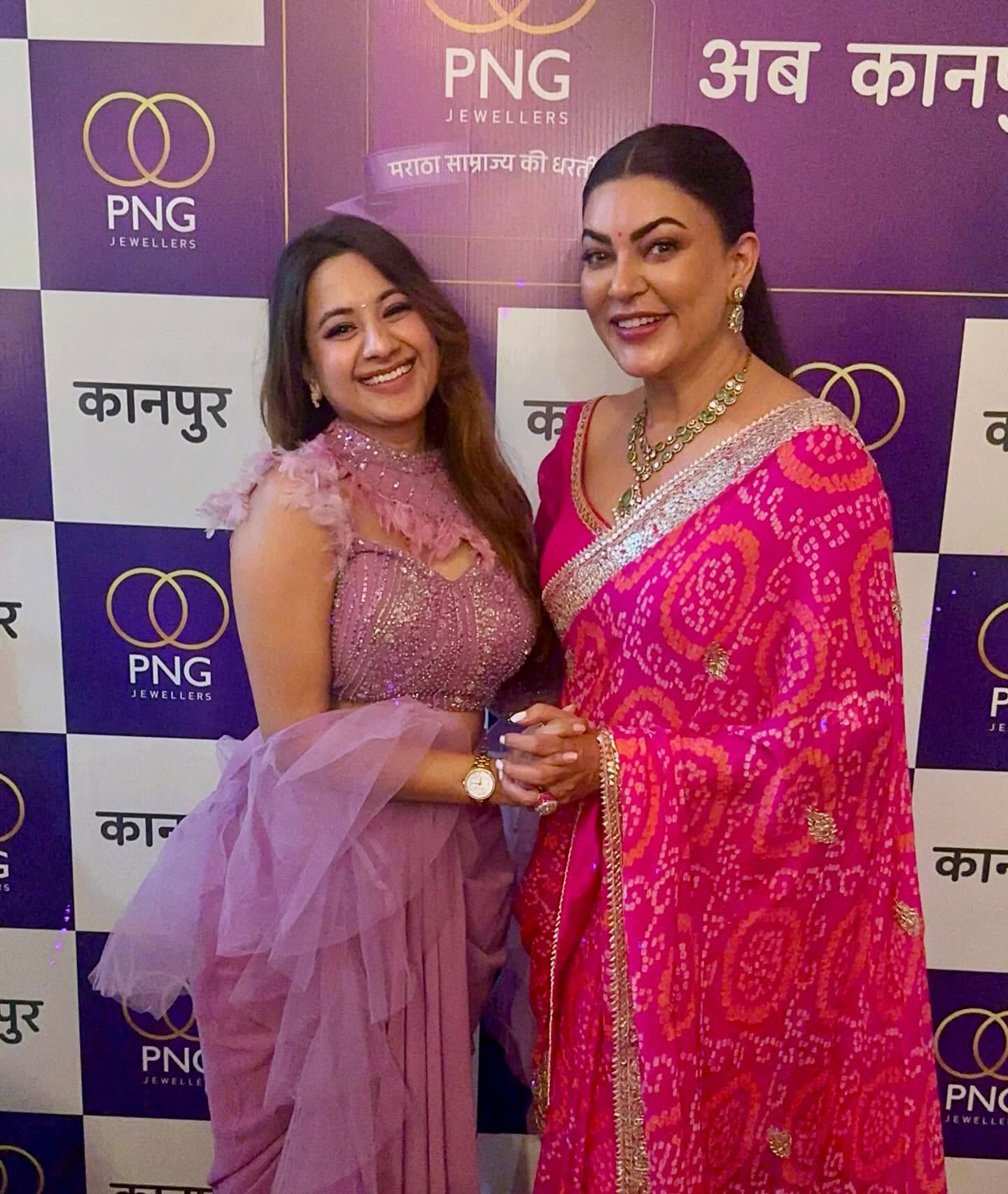 Nikita Rajput with Sushmita Sen at PNG Jewellers Kanpur