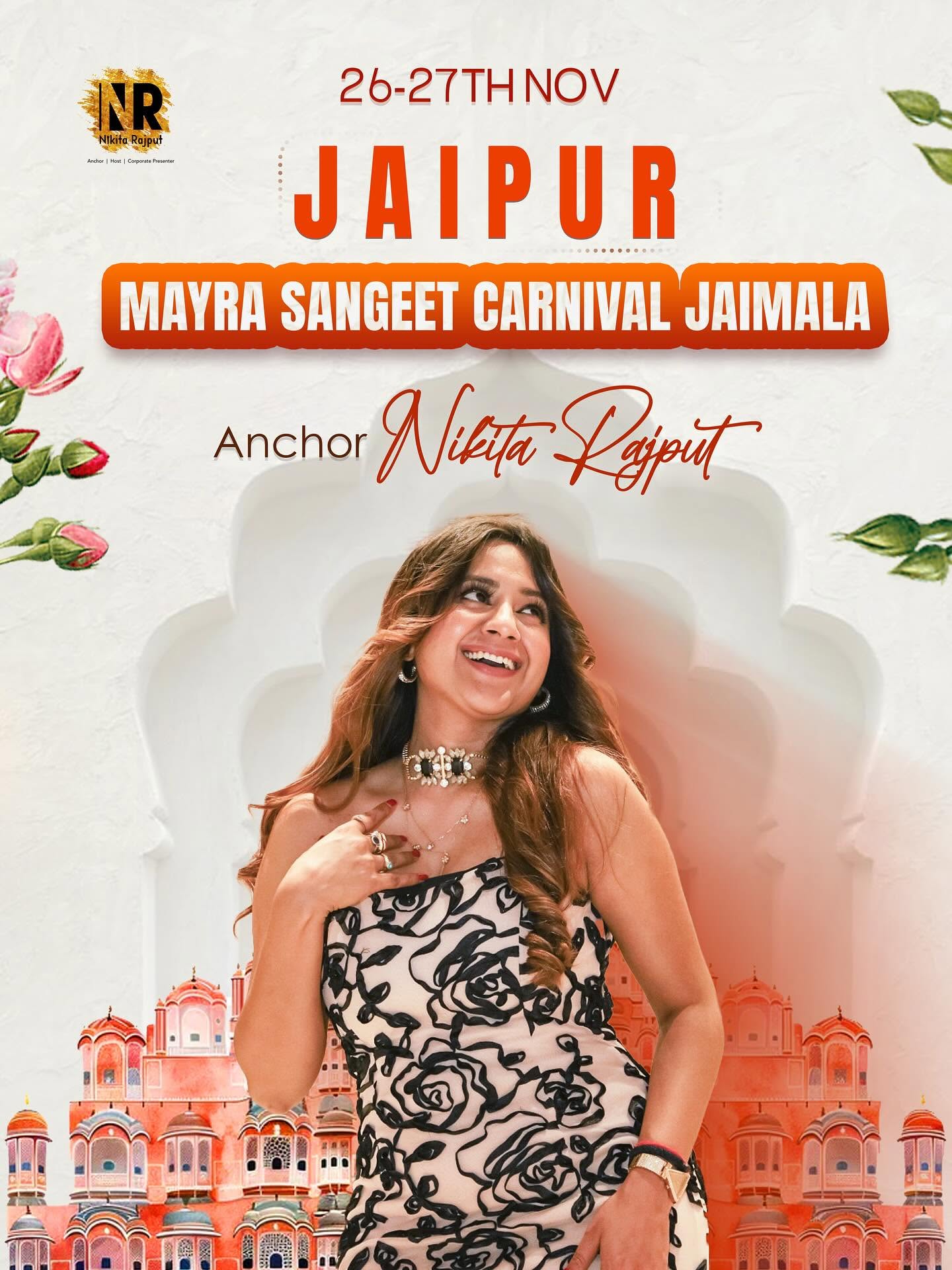 Nikita Rajput hosting Mayra Sangeet Carnival Jaimala in Jaipur